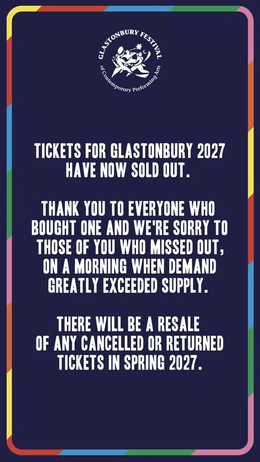 Story by glastofest on Oct 4, 2026