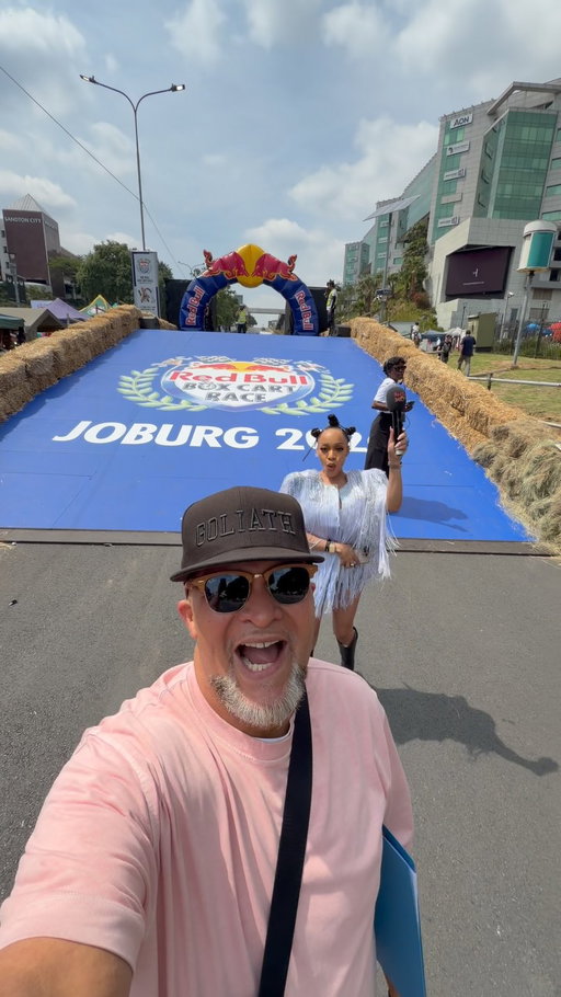 The Red Bull Box Cart Race Hosts! Sandton will never be the same! 
@thando_thabethe 
@redbullza