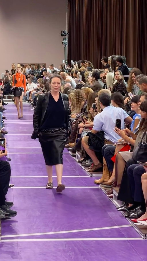 Fisherwoman means business. Olivia Colman makes her runway debut walking Miu Miu at Paris Fashion Week.

WICKER in theaters October 23. Select cities on sale now.