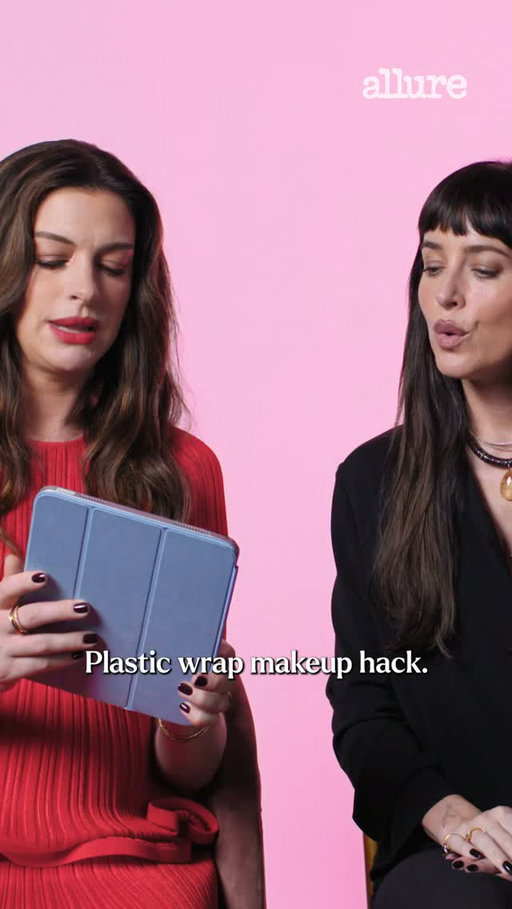 Repeat after Dakota: “What are we doing?” Keep watching to see what "Verity" stars, #AnneHathaway and #DakotaJohnson think about current beauty trends, and tap the link in bio to watch the full video.

Featured Video Courtesy @kellystrackofficial