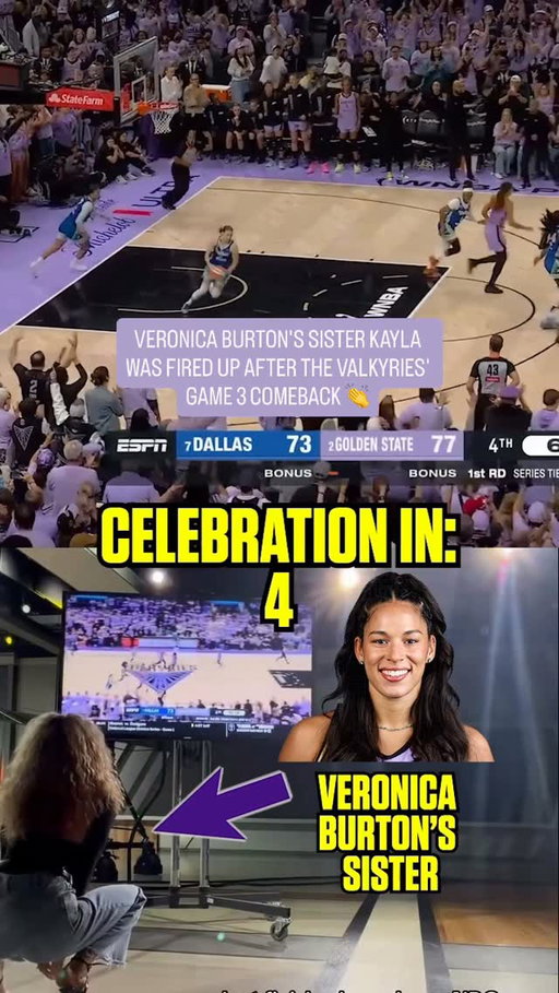 NBC Sports Boston’s Kayla Burton showed love for her sister Veronica after the Valkyries erased a 16-point deficit in Game 3 to win the series.
(via TT/@kayla_burton22)

📺 WNBA Semifinals Game 1: Aces vs. Valkyries, Sunday 4pm ET on NBC & Peacock
