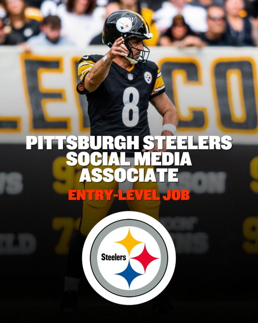 Create content for the Pittsburgh Steelers.

The Steelers are hiring a Social Media Associate to support content creation, publishing, community management, event coverage, and trend research across Instagram, TikTok, X, Facebook, Snapchat, and YouTube.

Term: One-year, full-time paid internship with the option to extend for a second year
Education: Bachelor’s degree in media, marketing, digital, or a related field
Key Skills: Social storytelling, photography, video editing, analytics, Adobe Photoshop, and Premiere Pro

This job is likely to close soon, so visit the @sportsbusinessventures job board through the link in our bio to apply today.

Tag or share this with an aspiring social media professional who wants to work in the NFL.

@steelers 

#SportsJobs #SteelersJobs #SocialMediaJobs #NFLInternship #SportsCareers