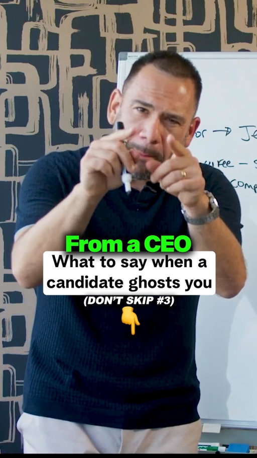 Candidate ghosting is frustrating, but chasing candidates destroys your positioning.
When a high performer goes silent mid process, stop sending generic "checking in" messages. Use this strategy instead:

⚡ Rule 1: Remove the pressure. Give them an easy opt out message so they feel comfortable telling you the truth.
⚡ Rule 2: Lead with insight. Offer a new piece of compensation data or market intel that sparks interest.
⚡ Rule 3: Preserve your time. If a candidate repeatedly disappears without communication, cut ties and focus on active A players.

Control the candidate relationship from intake to offer acceptance. 📈

💬 How do you handle candidates who go silent mid search? Drop your best script below! 👇

#RecruiterLife #WorkSmart #CEOAdvice #SalesExecution #HighPerformers