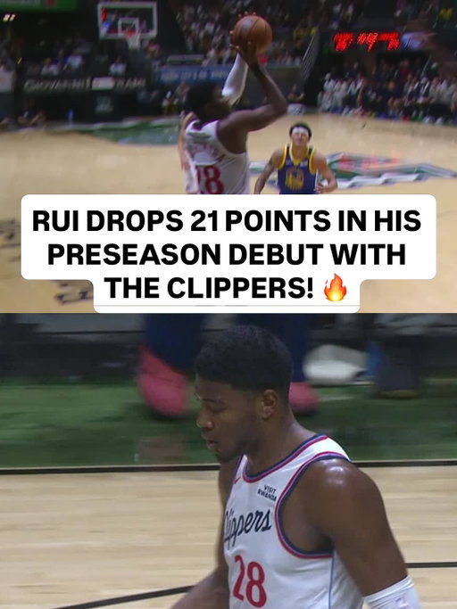@rui_8mura makes an early statement for the @laclippers in the 1H! 🙌 GSW-LAC LIVE NOW on NBA League Pass