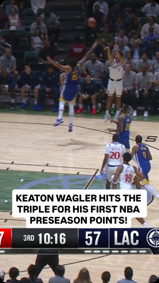 @k3aton_w sinks the triple in transition for his first points as a Clipper! 👏 GSW-LAC LIVE NOW on NBA League Pass