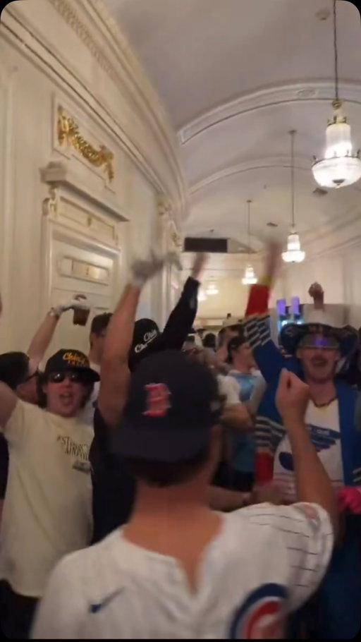 We can’t figure out why they cut off booze for the entire audience (this was the lobby before the show)