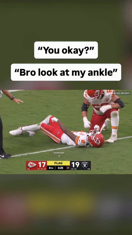 The moment Chiefs guard Mike Caliendo saw Tyquan Thornton’s dislocated ankle

#nfl #football #sports #chiefs #injury