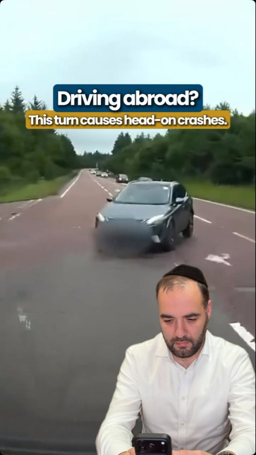 The crash in this video is a case study in how muscle memory becomes a liability the moment the rules of the road change.

American drivers turning right at home do not look for oncoming traffic because oncoming traffic is not in the path of a right turn in the United States. In the United Kingdom and Australia, a right turn crosses oncoming lanes the same way a left turn does in America. That mental adjustment is not automatic, and the consequences of failing to make it play out in exactly the way this footage shows.

From a liability standpoint, the initiating driver bears the primary responsibility regardless of whether the error was cultural or intentional. The driver who swerved was responding to a condition they did not create. The damage to the third vehicle, brought into the collision by the evasive maneuver, traces back to the driver whose improper turn set everything in motion.

Ribowsky Law handles car accidents, slip and falls, workplace injuries, premises liability, and personal injury cases across all 5 boroughs of New York City.

Free consultation: (718) 659-5333.