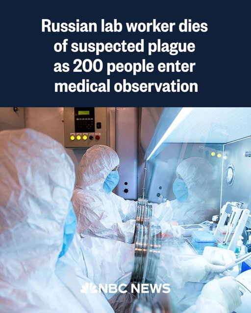 The death of a worker from an anti-plague laboratory in Russia has prompted officials to put at least one hospital facility under quarantine and nearly 200 people reportedly under medical observation.

The female staffer at the Irkutsk Anti-Plague Institute of Siberia and the Far East died from a “pneumonia of undetermined” origin last week, according to regional Governor Igor Kobsev.

He said no “microorganisms linked to the employee’s professional activities were detected” in her body, and that there had been “no new cases” of illness among other employees of the lab.

The WHO said that it was aware of reports that a lab worker had died of “severe pneumonia” but that “no cause of death has been officially confirmed.”

Read more at the link in bio.