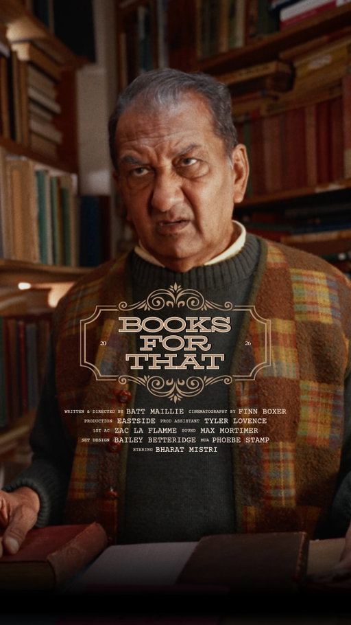 ‘Books for That’ 

AD | On becoming entirely unforgettable | A chapter with @rahasyafragrances 

Writer/Director: Batt Maillie @batt.maillie
DP: Finn Boxer @finnboxer

Production: Eastside @eastsidestudio
Production Assistant: Tyler Lovence @tylerlovence
1st AC: Zac La Flamme @zjlphotos
Sound: Max Mortimer @max_soundandvision
Art Dept: Bailey Betteridge @b.betteridge
Hair & Makeup: Phoebe Stamp @facesbypheebs

Cast: 
Bharat Mistri
Ola G
Jackson Hale @jacksonghale 
Xavier Thomas @xoxtotx 
Penny Dussek @dussekpenny 
Paul Baichoo
Dan Martin @dansacting
