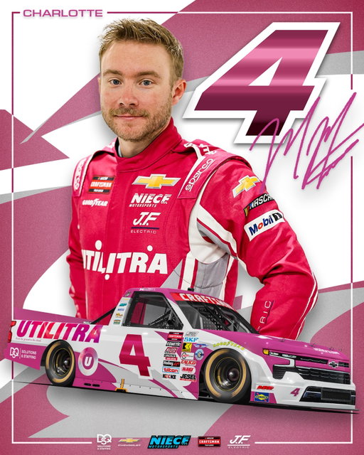 Mills makes his return! 

@mattmillsracing will return to @nascar_trucks at @charlottemotorspeedway in the No. 4 @utilitra Chevy Silverado. 

#PressTheAttack | #TeamChevy