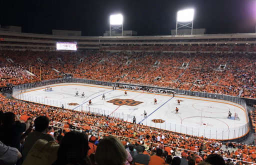 BEDLAM ON ICE IS COMING TO BOONE PICKENS STADIUM!

Oklahoma State and Oklahoma’s club hockey teams will face off Jan. 30 at 6 PM inside Boone Pickens Stadium per ON3.

Fans will also have the opportunity to open skate on the ice for several days surrounding the event.