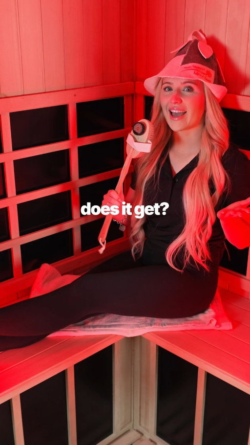“How hot does it get?” might be the wrong question to ask about an infrared sauna. 👀

Instead, ask these three:

Are there heaters on all four sides?
Are the front heaters aimed at your torso—or at the ceiling?
What’s the power density in watts per cubic foot?