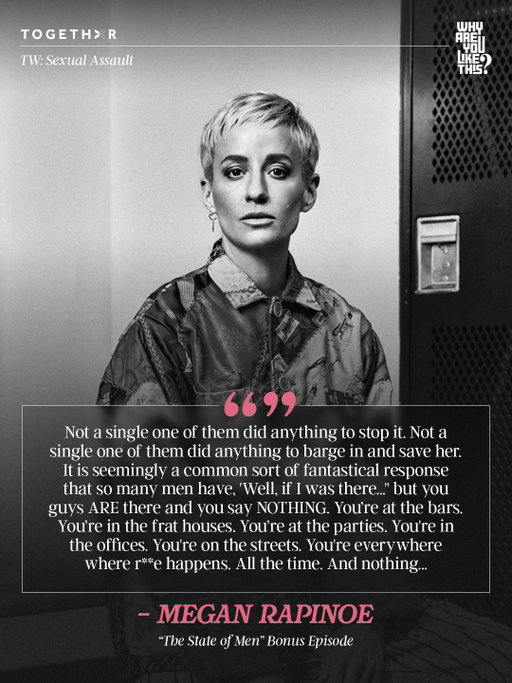 A powerful message from @mrapinoe on the Cornell University investigation, calling for accountability and greater protection for women. Tune in now on Megan’s YouTube for the full statement.

(via @whyareyoulikethis)