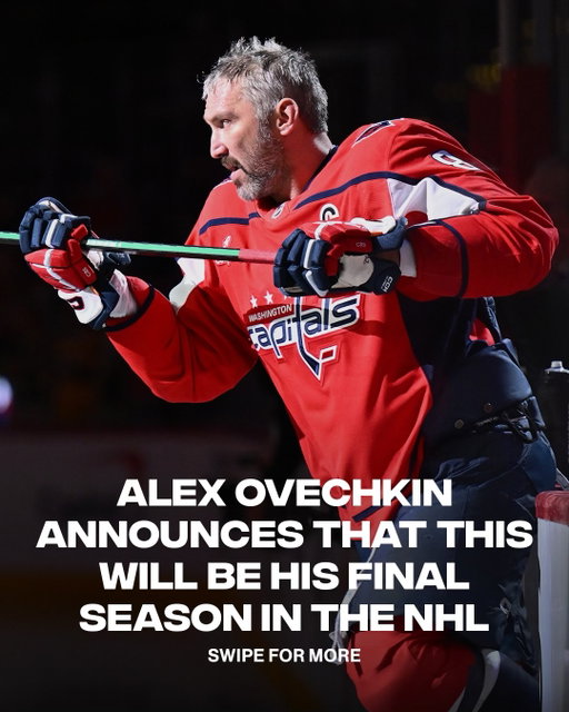 Alex Ovechkin makes it official this is his final season in the NHL. What an legendary career for the GR8. 👏 

📸 Getty