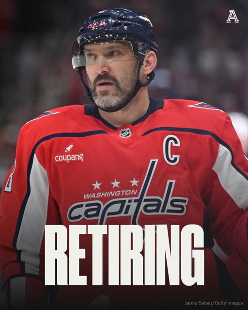 Alex Ovechkin’s 22nd NHL season will be his last.

The all-time regular-season goal-scorer in NHL history made the announcement via the Washington Capitals’ social media accounts on Monday, saying that he made the decision with his family and that he knew “in (his) heart” that it was the right call.

The Capitals posted a video, recorded before Monday’s practice at the Medstar Capitals Iceplex, of Ovechkin delivering the news to his teammates.