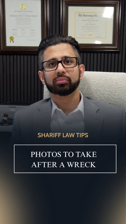 the photos you take after a car wreck could matter more than you think

If you’re new here, welcome. This is Shariff Injury Lawyers, a personal injury law firm based in Houston that represents injured people all over Texas.

For over 10 years we’ve gone up against insurance companies, trucking companies, and corporations on behalf of people hurt in car accidents, 18-wheeler wrecks, motorcycle accidents, slip and falls, and wrongful death cases. We’re also the Official Personal Injury Law Firm of the Houston Texans.

Here’s what a decade of this has taught us: insurance companies are not on your side. Their job is to pay you as little as possible, and they’re very good at it. Our job is to make sure they don’t.

We’re not a mass production firm. Every demand that leaves this office is reviewed by attorney Mohammed Shariff himself, because it’s his name on the door and your case on the line.

Follow along and you’ll learn:

✔️ What to do (and what not to say) after an accident

✔️ How insurance companies delay, deny, and lowball, and how to fight back

✔️ What your case is actually worth, so you don’t settle for less

If you or someone you love was hurt in an accident anywhere in Texas, comment “HELP” and our team will reach out for a free consultation. You don’t pay unless we win.

We handle the fight so you can focus on healing.
