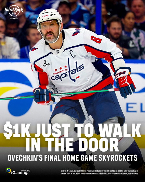 With Alex Ovechkin retiring, prices to just get in the door for his final home game in Washington are through the roof. 🫪

.
.
.

#nhl #hockey #washingtoncapitals