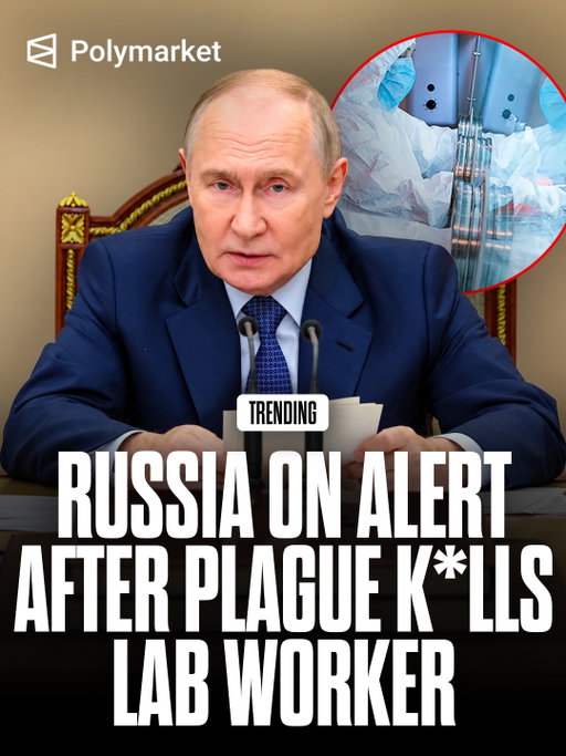 A 28-year-old lab worker at Russia’s Irkutsk anti-plague institute died after developing pneumonia of unknown origin, prompting dozens of people to be isolated and regional officials to hold an emergency anti-epidemic meeting.

Russian health authorities say no work-related pathogens were detected and the situation is stable, while U.S. Secretary of State Marco Rubio said Washington is monitoring it closely.

Traders predict a 13% chance a new plague case will be confirmed in Russia by October 15th.