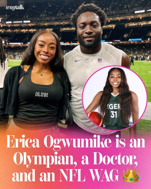 Last name sound familiar? Yep, she’s Madame President’s sister too 🙂‍↕️ What a stacked resume 👏 (via @ericaogwumike)

#couplegoals #nfl #olympian