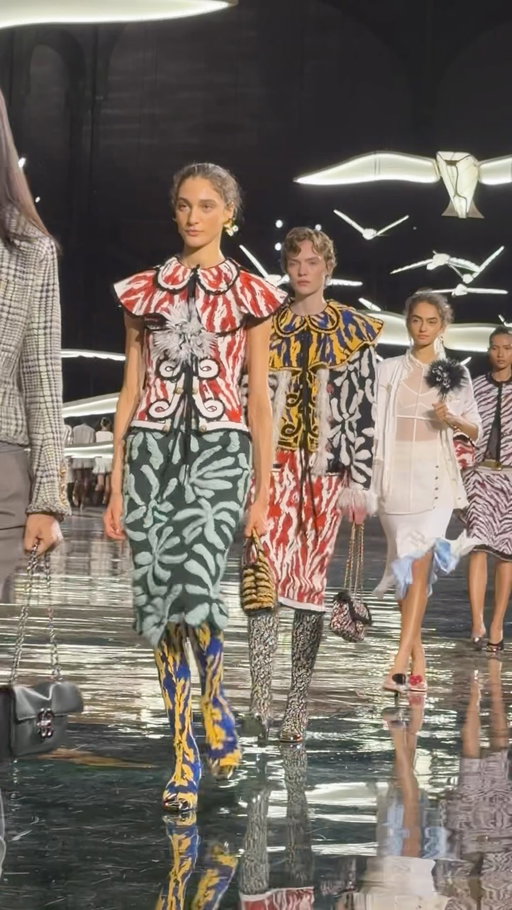 Chanel Spring/Summer 2027.

@matthieu_blazy’s choice of finale number is usually the determining factor of the mood of the evening. Tonight’s was “Gimme More” says @timblanks. Stay tuned for Tim’s full review tomorrow.