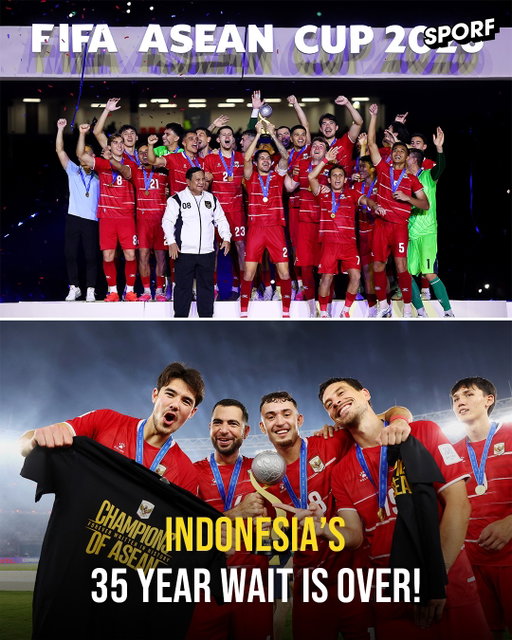 INDONESIA HAVE ENDED A 35-YEAR WAIT FOR A TROPHY! 🇮🇩🏆

Indonesia beat Thailand on penalties to become the inaugural FIFA ASEAN Cup champions! 🫡

Their first international trophy since winning gold at the 1991 Southeast Asian Games. 🤯