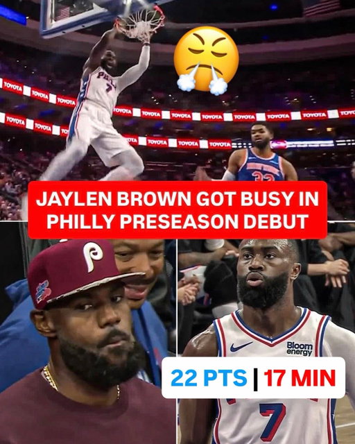 22 in 17. Philly got a glimpse 🤧

Jaylen Brown went 8/13 FG and 3/5 from three in his Sixers preseason debut 🔔