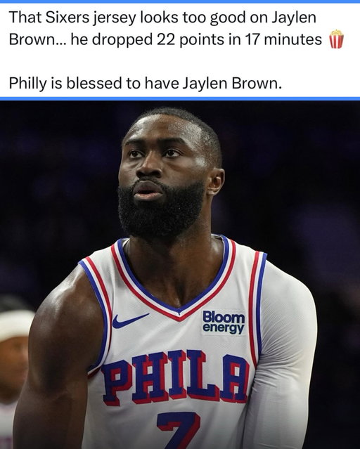 Jaylen Brown was cooking in his Sixers preseason debut… he’s going to go crazy this season 🤯

It’s insane to think about how much talent the Philadelphia 76ers have.