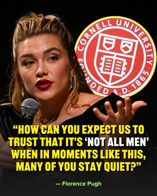 The Cornell 7 case — in which a woman alleges she was drugged and gang assaulted by seven Chi Phi fraternity brothers at Cornell University — is gaining international attention, and Florence Pugh isn't staying quiet. She posted an eight-page Instagram carousel calling out the men who stay silent in moments like this. "How can you expect us to trust that it's 'not all men' when in moments like this, many of you stay quiet?" She later noticed her post appeared to be restricted and reshared it anyway.

AOC, Olivia Rodrigo, and Jameela Jamil have also spoken out. Prosecutors are now reopening the investigation. Full story at the link in bio. 🔗

📷: Getty Images