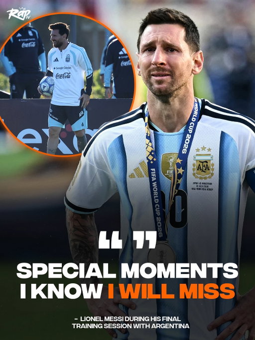 Lionel Messi has officially completed his final training session with Argentina ahead of his farewell match‼️🇦🇷

Messi will wear the Argentina jersey for the final time tomorrow when the World Cup champions face Benin in a sold-out friendly at the Estadio Monumental in Buenos Aires.

The match will mark Messi’s 208th and final appearance for the national team, bringing an end to a more than two-decade international career that includes a World Cup, two Copa América titles and an Olympic gold medal.

Y’all ready for Messi’s last game⁉️🤔