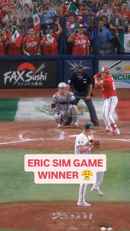 ERIC SIM IS THE WALK-OFF HERO IN GAME 2!

North Japan leads the Blue Jays 2-0 in the Cancun ALDS 🇲🇽