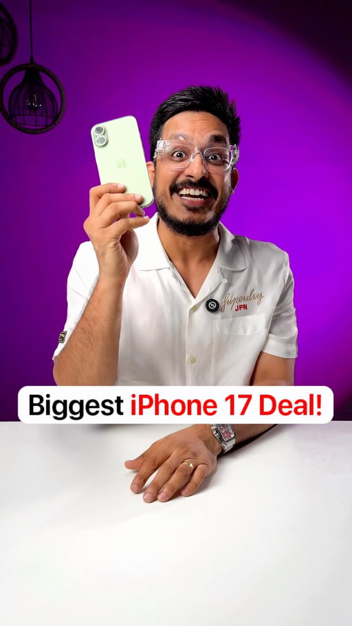 The Biggest & The Best iPhone 17 Deal!

The iPhone 17 recently got a price hike and was selling for ₹1,00,000. During the Flipkart Big Billion Days Sale, it is available for as low as ₹79,999*. If you have an old phone to exchange, you can get up to ₹30,000 off, and No Cost EMI options start at ₹13,333 per month*. The iPhone 17 is the best non-pro iPhone Apple has ever made, which makes this a very good deal.

The sale starts on 9 October, and Flipkart Plus and Black members get early access on 8 October.

#BigBillionDays #Flipkart