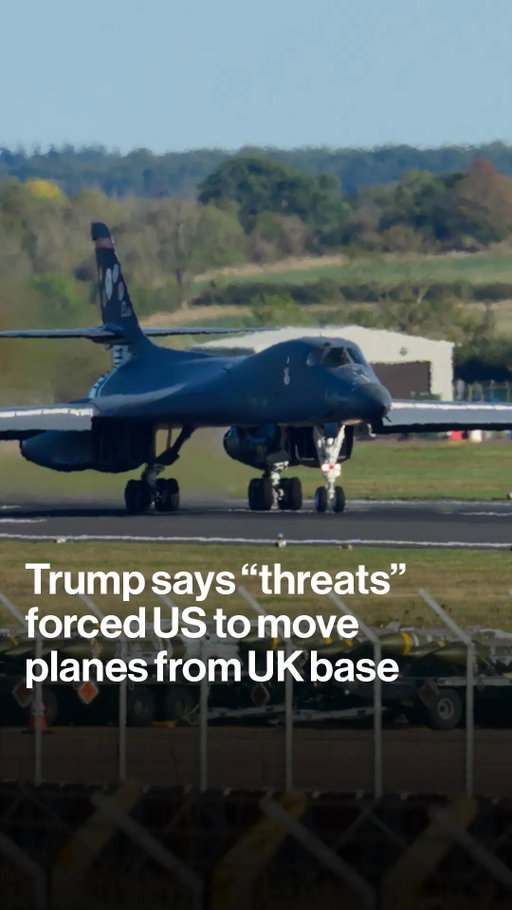 President Trump says "threats" forced the US to withdraw its B-1B bombers from RAF Fairford, a UK airbase at the center of a terrorism investigation.

Gerry Doyle explains what we know. Tap the link in bio for more.