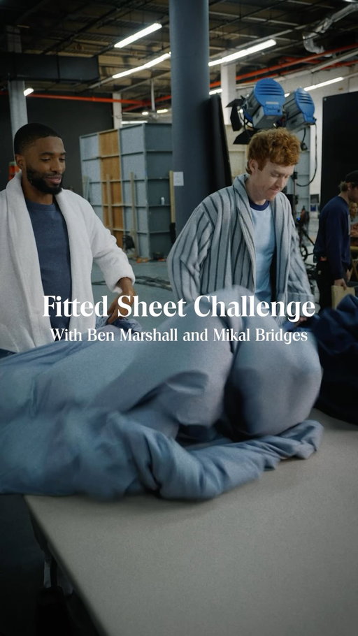@mikalbridges and @benmarshallstyle go sheet-to-sheet in the fitted sheet challenge.