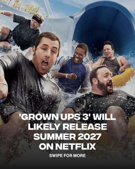 ‘GROWN UPS 3’ is looking like a summer 2027 release according to Chris Rock 🙏 

Who’s hype for the return of ‘GROWN UPS’? 

via The Tonight Show 
📸 Happy Madison Productions