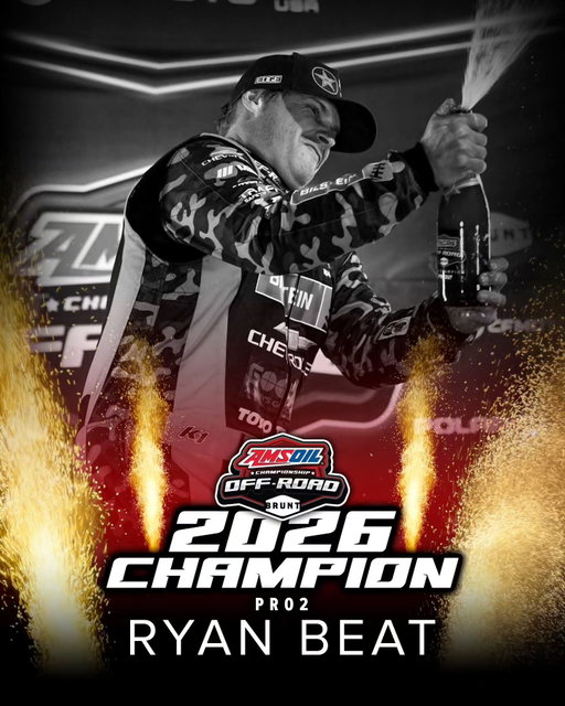 Congratulations @ryanbeat51 on your 2026 PRO2 Championship 🏆 

It was a grueling 15 rounds! To be the champ Ryan had to minimize mistakes, mechanicals and limit tough luck. A monkey off his back, Ryan is a PRO2 champion 

5 wins 🥇🥇🥇🥇🥇
3 podiums🥈🥈

Oh he also had a PRO4 podium at round 2 for icing on the cake in 2026 🥉