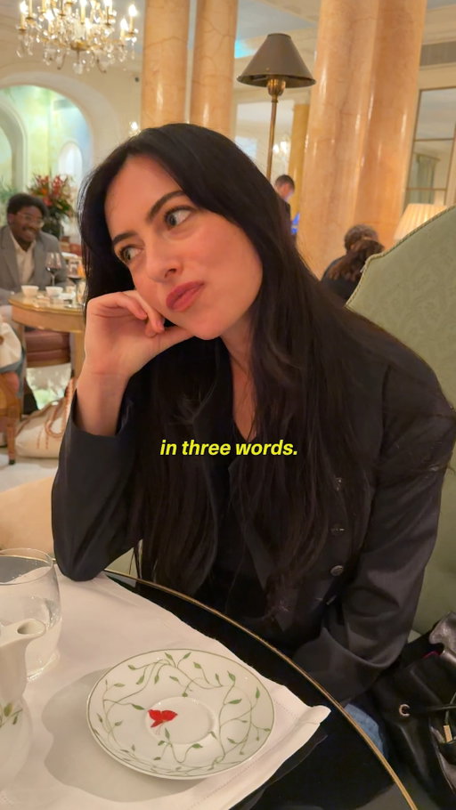 On the lookout for any electrolyte recs you might have for @cazziedavid 

After the @loewe Spring 2027 show in Paris, the actress and writer joined i-D's @marleywendt for a (very) Cheap Date to unpack the show and her love life over a tall drink of water.