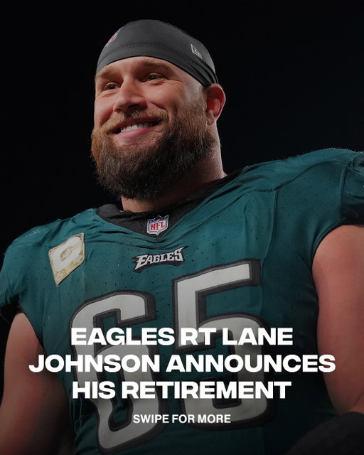 An Eagles legend hangs up his cleats. 🦅

Lane Johnson has announced his retirement, leaving behind two Super Bowl titles and a legacy cemented in Philly.

Forever No. 65. 💚

📸 Getty/ @lanejohnson65