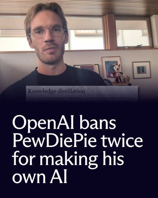 PewDiePie trained his own AI model. OpenAI banned him twice for it.

It's called Ajax, a fine-tuned version of Alibaba's Qwen3.5-9B that's small enough to run on a home PC. It powers Odysseus, the self-hosted AI workspace he launched in May, which handles search, browsing, email and calendar on your own hardware.

The bans were over "distillation", which means using one model's outputs to train another. He was reinstated after the first ban, then lost the account again after using it to generate seed data. He wasn't especially apologetic, pointing out that OpenAI "worked hard stealing all of our data to make their AI machines."

He used Heretic, an open-source tool, to strip out refusals. On his lawyer's advice, Ajax still won't hand out dangerous instructions.

His wider argument: a trillion-parameter model is overkill for everyday tasks. A small model trained for one job and running on your own machine makes more sense, and your data never has to leave it.

#AI #privacy #selfhosted #opensource