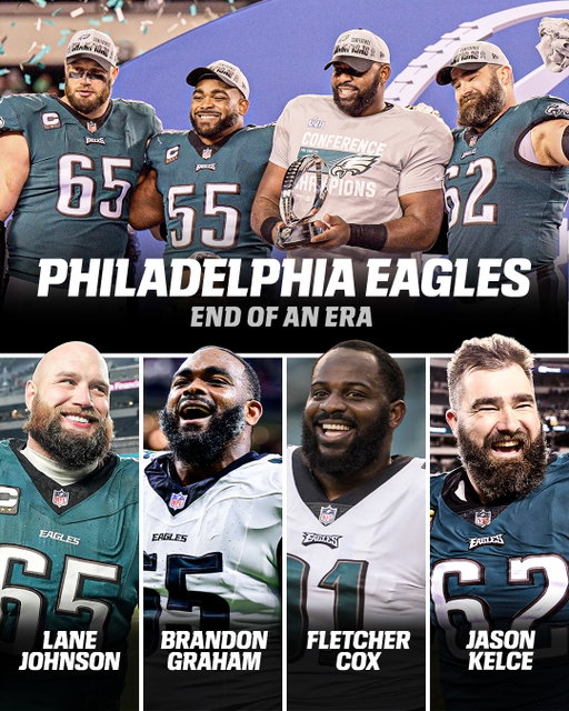 With Lane Johnson announcing his retirement, another core piece of the Eagles’ championship roster is now gone 💔