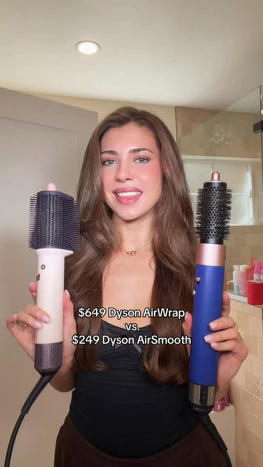 NEW Dyson AirSmooth vs Dyson AirWrap! 🩷#blowout #roundbrush #dysonairwrap #dysonairsmooth #dyson @dysonbeauty @dysonusa