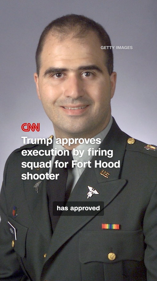President Donald Trump has approved the use of a firing squad for the execution of Nidal Hasan, who was convicted of killing 13 people and wounding dozens of others in the 2009 mass shooting at Fort Hood in Texas. 

It would be the US Army’s first such execution of a soldier since World War II and the first imposition of any death penalty on an armed service member in 65 years.

Read more at the link in bio.