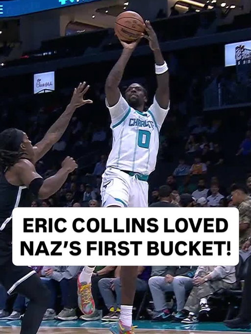 “NAZ REID OFF THE WINDOW!” 🔥 @hornets announcer Eric Collins was LOVING hollywood.naz first preseason bucket with the @hornets on @nbatv.