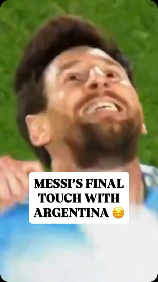 MESSI’S LAST ARGENTINA TOUCH 😭

Lionel Messi’s journey with the Argentina national team ended with him skying a free kick over the bar — which is unlikely to tarnish his legacy 😉

After 208 caps, 126 goals, two Copa America titles, an Olympic gold medal and a World Cup, Messi’s time with La Albiceleste is at an end 💔