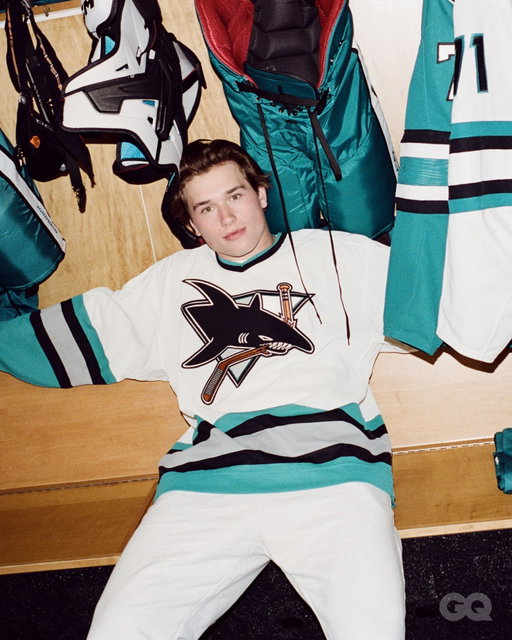 Macklin Celebrini is one of the best young players to arrive in the @NHL in years. Pundits speak of a “Macklin magic” with a palpable awe; he has an extraordinary understanding of hockey and can be intense about the sport. Yet Celebrini insists he’s “pretty chill” away from the ice and seeks the basic freedom most 20-year-olds are allowed: nothing too high-stakes, nothing too public, and nothing too serious. Over lunch with GQ, he bantered with teammates about his fantasy football picks and a recent Pebble Beach golf trip, and online, he has a reputation as a jokester.

As the promising young center returns for a third season playing for the San Jose Sharks (with some impressive superlatives), his appeal has already reached far beyond the rink.

At the link in bio, read the full GQ HYPE, where @mackcelebrini sits down with GQ to reflect on his rise to the top of the league—and beyond it.

Story by @nickremsen
Photographs by @bowenfernie
Skin by David Searle for @aubribalkinc
Hair by Amber Esposito
Special thanks to @courtneydmays, personal stylist to Macklin Celibrini
Shot on location at @sharksice at Tech CU Arena in San Jose
