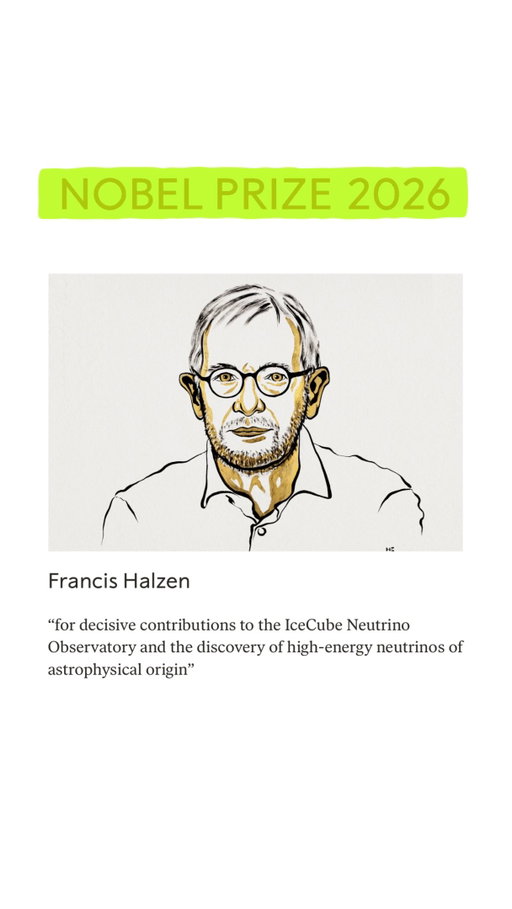 This discovery just won the Nobel Prize in Physics.

The 2026 Nobel Prize in Physics was awarded to Francis Halzen! His discovery required an enormous telescope buried deep in the Antarctic ice...

The idea started way back in the 1980s as an ambitious idea, by 2010, with the help of hundreds of other scientists, the concept became reality. By 2017, his work leading this monumental effort had opened the door to an entirely new era of astronomy.

For more, follow along!

#shorts #space #iceCube #neutrinos #physics
