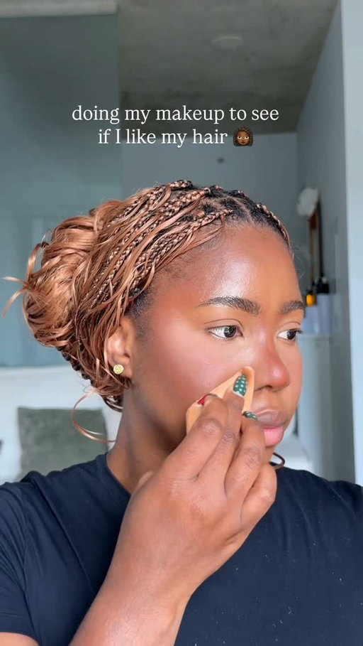 Putting my new braids to the test ✨ did we pass? 

Braids @azohrabeauty 
Blush @diorbeauty 
Eyeshadow palette @natashadenonabeauty via @ipsy 
Lip combo: @makeupforever + @narsissist + @maybelline lip oil in gel
Setting spray @danessamyricksbeauty ✨

#frenchcurls #newhairdo #softglamlook
