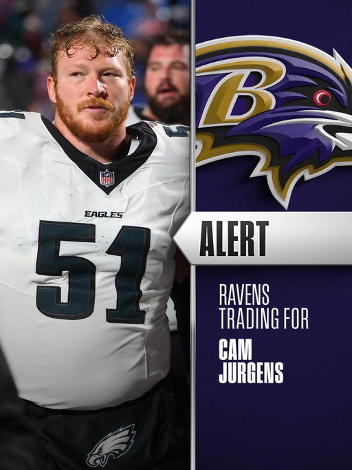 TRADE: Eagles trading center Cam Jurgens and a 2027 7th-round pick to the Ravens in exchange for a 2027 5th-round pick and a 2028 2nd-round pick. (via @adamschefter)

📸: Jeffrey T. Barnes/AP