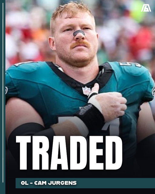 The #Eagles are shipping center Cam Jurgens and a 2027 seventh rounder to the #Ravens for a 2028 second round pick and a 2027 fifth. Philly locked up the 2024 Pro Bowler on a $68M extension through 2029 just last year, and now he’s headed to Baltimore.