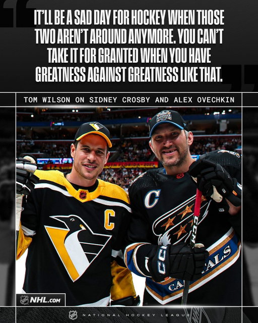 Two of the greatest to ever lace up skates. 🫡⁣
⁣
Watch Sidney Crosby and Alex Ovechkin when the @penguins take on the @capitals TONIGHT at 7:30 PM ET on @nhlontnt and @hbomax!⁣
⁣
Read more on these two legends on NHL.com using the link in our story!